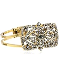 Yochi Art Deco Open Cuff Bracelet