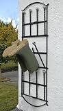 Black Metal Wall-Mounted Welly Boot Rack – Cast Iron Wellington Racks for 6 Pairs
