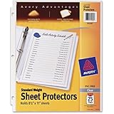 Avery Standard Weight Sheet Protectors, Pack of 25 Sheet Protectors (75530)