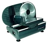 Andrew James Black Electric Precision Food Slicer 19cm Blade + Includes 2 Extra Blades For Bread and Meat