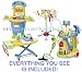 KIDS PRETEND PLAY TOY KITCHEN SET + LAUNDRY + CLEANING TROLLEY W/VACUUM / SWEEPER & MOP + IRONING BOARD + MORE!