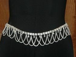 Bellydance Silver Metal Dangling Coin Hip Belt Belly Dancer Gypsy Hippie Jewelry