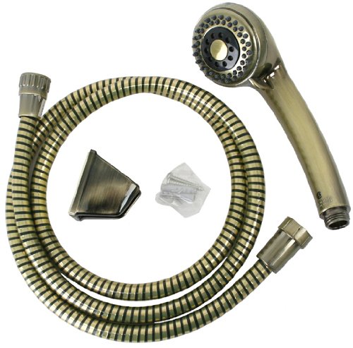 Antique Brass Hand Held Personal Massage Wall Shower