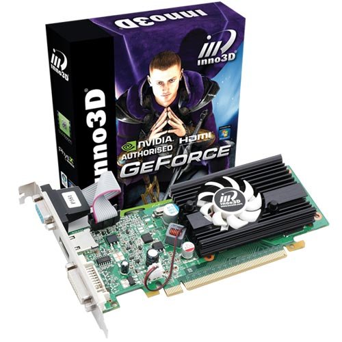 Inno3D Nvidia GeForce GT 210 512MB DDR3 Pci Express w/ Dvi + Vga + Hdmi + Low Profile Video Card with CUDA