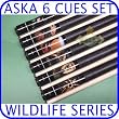Aska Wildlife WL2 6 pool cue sticks set