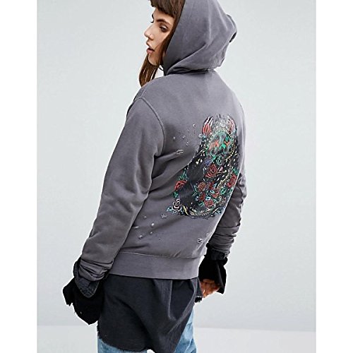 オベイ アウター パーカ＆スウェット Obey Oversized Hoodie With Space And Tim Grey [並行輸入品]