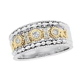14K Two Tone Gold 1/5 ct. Diamond Bridal Anniversary Band