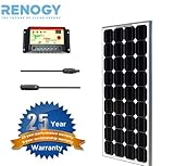 Solar Panel Bundle 100W Monocrystalline: 100W Solar Panel + 30A Charge Controller + MC4 Solar Adaptor Cable