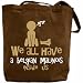 Canvas Tote Bag Brown  We All Have A Belgian Malinois Inside Us !  Dog