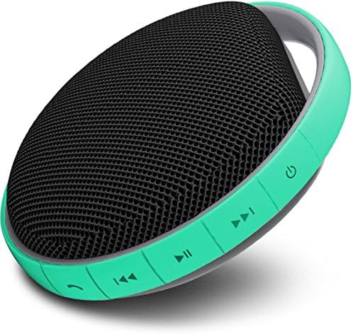 (eSounds) SHOWER SPEAKER - GREAT SOUND QUALITY - BLUETOOTH - WATER-PROOF WITH BUILT IN MICROPHONE AND MUSIC PLAYER (Green)