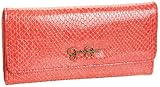 Jessica Simpson Ali Slim Wallet,Poppy Red Royal Snake,one size