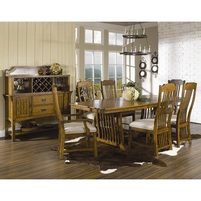Craftsman Dining Table Set Medium Brown