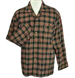 Nautica Men’s Driver Tartan Flannel Long Sleeve Camp Shirt,Anthracite,Large