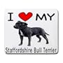 I Love My Staffordshire Bull Terrier Mouse Pad