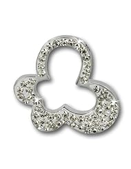 SilberDream Glitter Pendant Swarowski Elements butterfly white shiny, 925 Sterling Silver Charms Pendant suitable for chains up to 2mm GSH204W