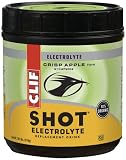 Clif Shot Electrolyte Replacement Drink with Caffeine, Crisp Apple, 2-Pound Plastic Jars