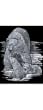 Silver Foil Engraving Art Polar Bear & Cubs