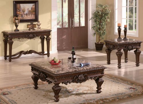 YT Furniture Wilmer Coffee Table Set (Cappuccino)