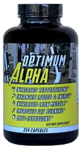 Optimum Alpha Dietary Supplement Testosterone Booster 224 Capsules