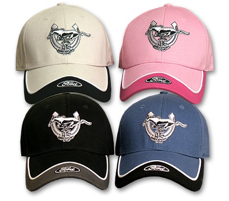 Ford Mustang TWO TONE 45th Anniversary Hat Cap, Black
