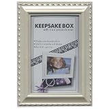 4x6 Photo Frame and Storage Box, White by Jed Mart