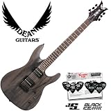 Dean Vendetta XM with Tremolo Transparent Black Satin (VNXMT-TBKS) Electric Guitar with Planet Waves 12-Pick Shredder Pack