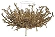 Gold Berries Ice Hurricane Candle Holder Centerpiece
