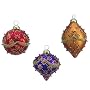 Midwest 3 Assorted Patterned Ball, Christmas Ornament