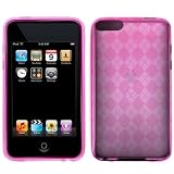 GTMax Durable Gel Skin Protector Case - Pink Checker For Apple iPod Touch 8GB 32GB 64G 3rd 3G Generation NEWEST MODEL
