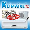 Klimaire 2 ton 24,000 btu/h Ductless heat pump heat & cool wall mounted room Mini Split 230 volt Super high efficiency 13 SEER air conditioner Conditioners condition Conditioning
