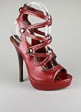 Metallic Trim Cross Strap Snake Platform