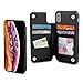Gear Beast Lychee PU Leather Protective Top View Slim Wallet Case Fits iPhone Xs Max Includes Flip Folio Cover, with Five Card Slots Including Transparent ID Holder