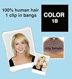 GMJ Cutira Bang - Clip in Clip on Bangs - Color# 1B (Natural Black) - 100% Human Hair
