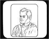 Decorated Mouse Pad with man, black and white, scientist, professor, scholar, Mississippi