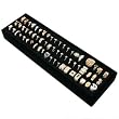 21 Slot Black Velvet Bangle Bracelet Large Display New