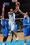 Dallas Mavericks v New Orleans Hornets: Trevor Ariza and Tyson Chandler Photographic Poster Print by Layne Murdoch, 24x36