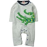《H28年秋冬物》SHORH KID'S(ショーキッズ) T/C裏起毛ワニモチーフロンパス 70cm/オートミール NO.SD-70664