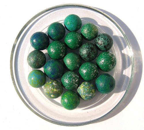 Imagen principal de 15 Canicas Mezcla De Color VERDE - Canica de Arcilla - 16 mm