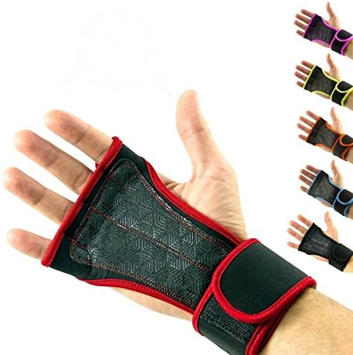 NEW BLACK Weightlifting and Fitness Gloves With Wrist Support, Cross-Fit Gloves, No Calluses, Great For Men and Women, No More Smelly or Sweaty Gloves. (Red, Medium)