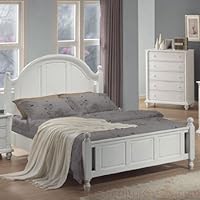 Queen Size Bed in White Finish