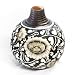 Handmade Black And White Ceramic Flower Vase With Chinese Floral Design