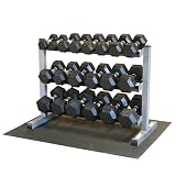 51OR7SJ8oRL. SL160  Body Solid GDR363 RFWS Dumbbell Rack with Rubber Dumbbells