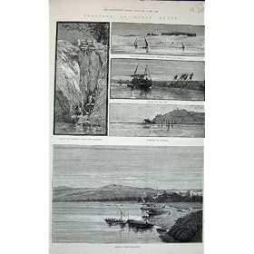 1883 Assouan Nile Egypt Sakieh Whale Boats Bab-El-Kebir