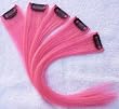 Hair Collection-12" PINK 100% Human Hair Clip in on Extensions - 1.75"widex5pcs