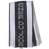 Chef Du Jour Tea Towel - Black