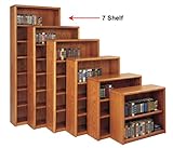 IMAGE OF Kathy Ireland Home by Martin Furniture Contemporary 7 Shelf Wood Bookcase in Oak