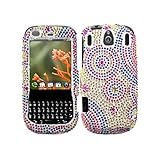 Circles Gold Bling Rhinestone Faceplate Diamond Crystal Hard Skin Case Cover for Palm Pixi
