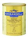 Ghirardelli Chocolate Sweet Ground White Chocolate Flavor, 3.12-Pound Can