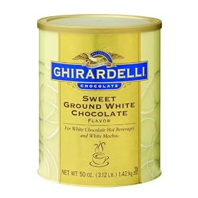Ghirardelli Chocolate Sweet Ground White Chocolate Flavor, 3.12-Pound Can