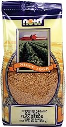 Now Foods Golden Flax Seeds Organic, 1 lb (Pack of 2)